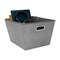 Simplify Storage Bin, Plastic, HGrey, 16.8 in H, 14 in W, 16.8 in L 25435-HEATHER - alternate 2